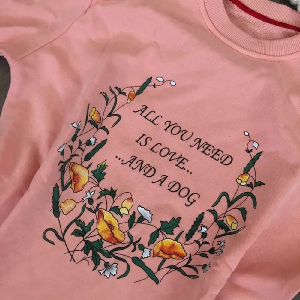 "All You Need is Love and a Dog" Sweatshirt - Picture 4 of 6